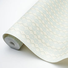 Load image into Gallery viewer, Schumacher Centipede Stripe Wallpaper 5015070 / Icing Blue