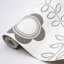 Load image into Gallery viewer, Schumacher Tudor Rose Wallpaper 5015100 / Charcoal White