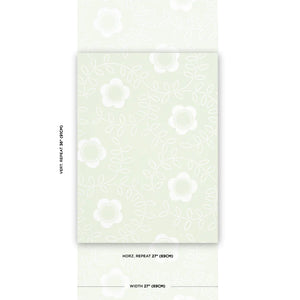 Schumacher Tudor Rose Wallpaper 5015101 / Pistachio
