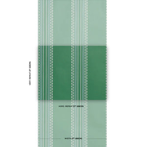 Schumacher Greco Stripe Wallpaper 5015142 / Green