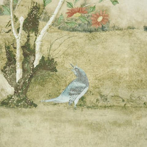 Schumacher Les Oiseaux Panel Set Wallpaper 5015155 / Parchment