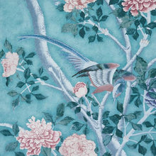 Load image into Gallery viewer, Schumacher Les Oiseaux Panel Set Wallpaper 5015156 / Blue Turquoise