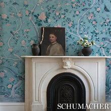 Load image into Gallery viewer, Schumacher Les Oiseaux Panel Set Wallpaper 5015156 / Blue Turquoise