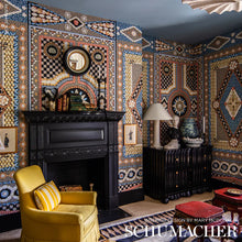 Load image into Gallery viewer, Schumacher Shell Grotto Panel A Wallpaper 5015160 / Onyx Multi