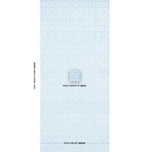 Schumacher Arita Block Print Wallpaper 5015240 / Cornflower
