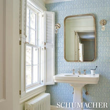 Load image into Gallery viewer, Schumacher Arita Block Print Wallpaper 5015240 / Cornflower