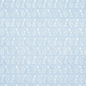 Schumacher Arita Block Print Wallpaper 5015240 / Cornflower