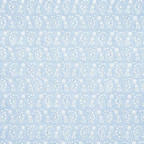 Schumacher Arita Block Print Wallpaper 5015240 / Cornflower