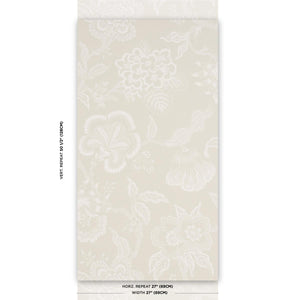 Schumacher Hothouse Flowers Silhouette Wallpaper 5015320 / Cream