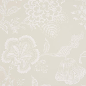 Schumacher Hothouse Flowers Silhouette Wallpaper 5015320 / Cream