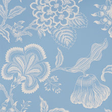 Load image into Gallery viewer, Schumacher Hothouse Flowers Silhouette Wallpaper 5015321 / Bliss Blue