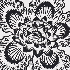 Schumacher Hothouse Flowers Silhouette Wallpaper 5015323 /Black And White