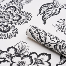 Load image into Gallery viewer, Schumacher Hothouse Flowers Silhouette Wallpaper 5015323 /Black And White