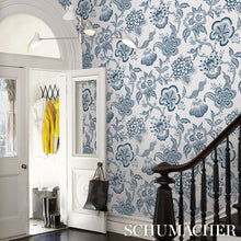 Load image into Gallery viewer, Schumacher Hothouse Flowers Silhouette Wallpaper 5015324 / Peacock On White