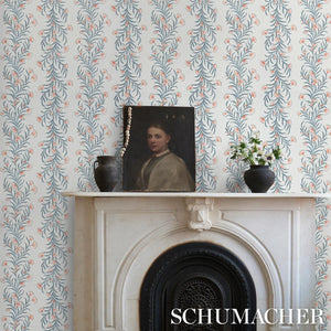 Schumacher Tasmanian Mimosa Wallpaper 5015360 / Pink & Grey