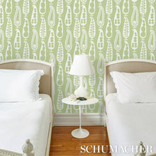 Load image into Gallery viewer, Schumacher Paisley Peas Wallpaper 5015381 / Green