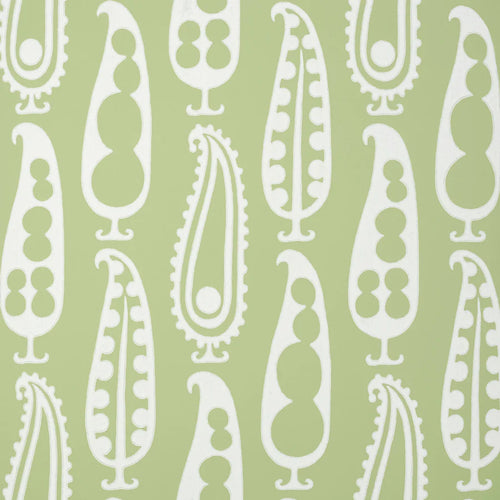 Schumacher Paisley Peas Wallpaper 5015381 / Green