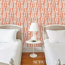 Load image into Gallery viewer, Schumacher Paisley Peas Wallpaper 5015383 / Terracotta