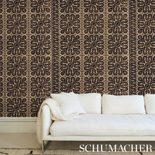 Load image into Gallery viewer, Schumacher Borneo Grasscloth Wallpaper 5015412 / Black
