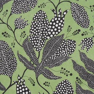 Schumacher Polka Dot Jungle Wallpaper 5015460 / Black & Green