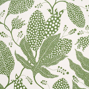 Schumacher Polka Dot Jungle Wallpaper 5015463 / Green & Ivory