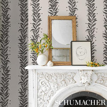 Load image into Gallery viewer, Schumacher Tendril Stripe Wallpaper 5015490 / Black &amp; Cream