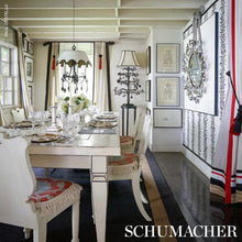 Load image into Gallery viewer, Schumacher Tendril Stripe Wallpaper 5015490 / Black &amp; Cream
