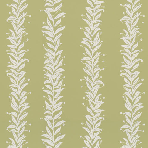 Schumacher Tendril Stripe Wallpaper 5015492 / Olive