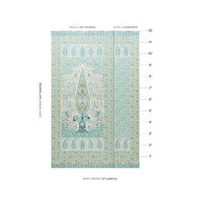 Load image into Gallery viewer, Schumacher Colmery Paisley Panel Set Wallpaper 5015510 / Peacock