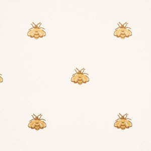 Schumacher Hubert's Bees Wallpaper 5015530 / White & Gold