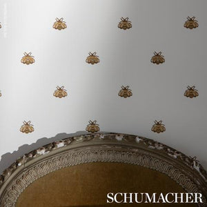 Schumacher Hubert's Bees Wallpaper 5015530 / White & Gold