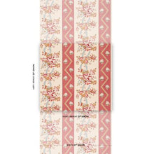 Load image into Gallery viewer, Schumacher Sylvain Floral Stripe Wallpaper 5015541 / Rouge