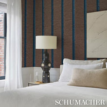 Load image into Gallery viewer, Schumacher Axel Fringe Wallcovering Wallpaper 5015710 / Peacock/Brown