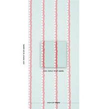 Load image into Gallery viewer, Schumacher Rousseau Stripe Wallpaper 5015740 / Rouge &amp; Sky
