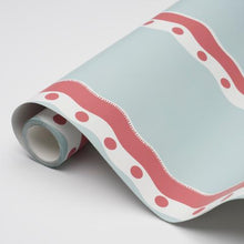 Load image into Gallery viewer, Schumacher Rousseau Stripe Wallpaper 5015740 / Rouge &amp; Sky