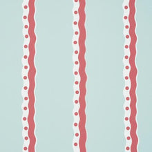 Load image into Gallery viewer, Schumacher Rousseau Stripe Wallpaper 5015740 / Rouge &amp; Sky