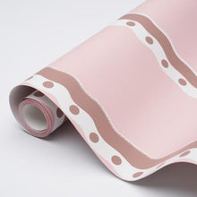 Load image into Gallery viewer, Schumacher Rousseau Stripe Wallpaper 5015741 / Cocoa &amp; Blush