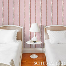 Load image into Gallery viewer, Schumacher Rousseau Stripe Wallpaper 5015741 / Cocoa &amp; Blush