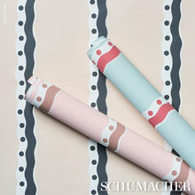 Load image into Gallery viewer, Schumacher Rousseau Stripe Wallpaper 5015742 / Noir &amp; Cream