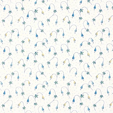 Schumacher Lolly Floral Wallpaper 5015750 / Blues
