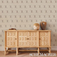 Load image into Gallery viewer, Schumacher Kin Sisal Embroidery Wallpaper 5015780 / Hazel On Ivory