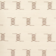Load image into Gallery viewer, Schumacher Kin Sisal Embroidery Wallpaper 5015780 / Hazel On Ivory