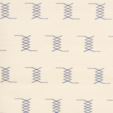 Load image into Gallery viewer, Schumacher Kin Sisal Embroidery Wallpaper 5015781 / Ink On Ivory