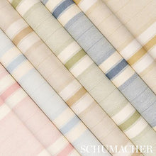 Load image into Gallery viewer, Schumacher Ipala Stripe Vinyl Wallpaper 5015801 / Ocean