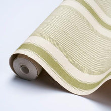 Load image into Gallery viewer, Schumacher Ipala Stripe Vinyl Wallpaper 5015802 / Fern