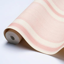 Load image into Gallery viewer, Schumacher Ipala Stripe Vinyl Wallpaper 5015803 / Blush