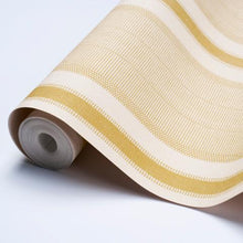Load image into Gallery viewer, Schumacher Ipala Stripe Vinyl Wallpaper 5015804 / Ochre