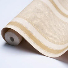 Load image into Gallery viewer, Schumacher Ipala Stripe Vinyl Wallpaper 5015805 / Bisque