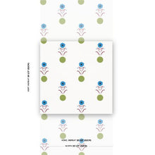 Load image into Gallery viewer, Schumacher Forget Me Dots Wallpaper 5015882 / Blue &amp; Plum