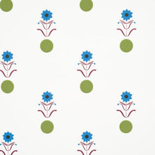 Load image into Gallery viewer, Schumacher Forget Me Dots Wallpaper 5015882 / Blue &amp; Plum